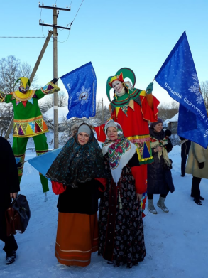 Большие святочные гуляния в деревне Ложголово Сланцевского района